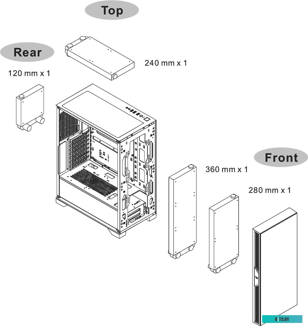 Корпус Thermaltake Versa T35 TG RGB CA-1R7-00M1WN-00