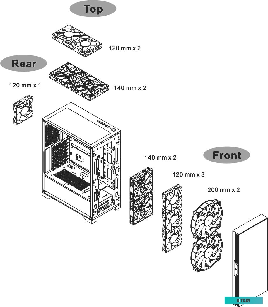 Корпус Thermaltake Versa T35 TG RGB CA-1R7-00M1WN-00