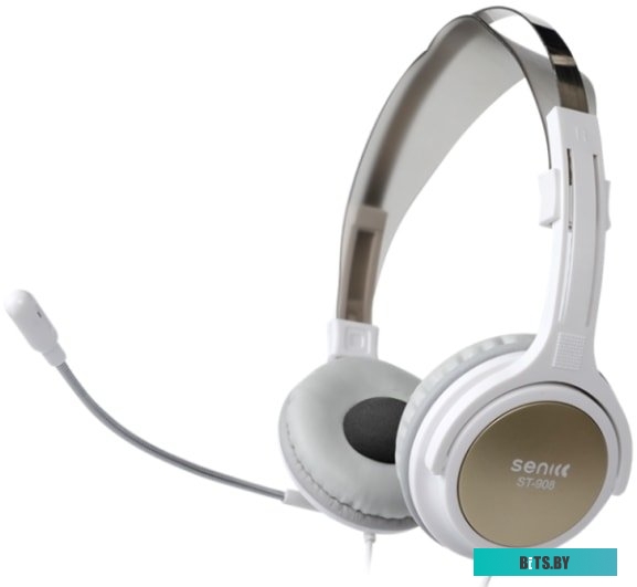 Наушники Senicc ST-908 (белый/золотистый)