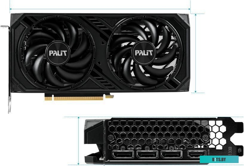 Видеокарта Palit GeForce RTX 4060 Ti Dual 8GB GDDR6 NE6406T019P1-1060D 