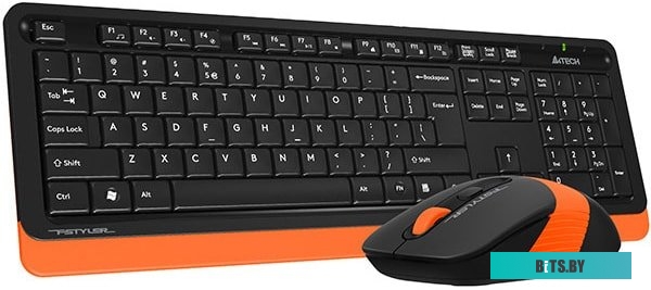 Комплект (клавиатура + мышь) A4Tech Fstyler FG1010 (черный/оранжевый)