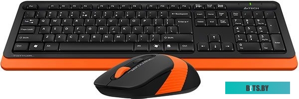 Комплект (клавиатура + мышь) A4Tech Fstyler FG1010 (черный/оранжевый)