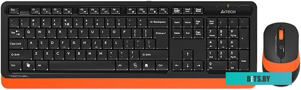 Комплект (клавиатура + мышь) A4Tech Fstyler FG1010 (черный/оранжевый)