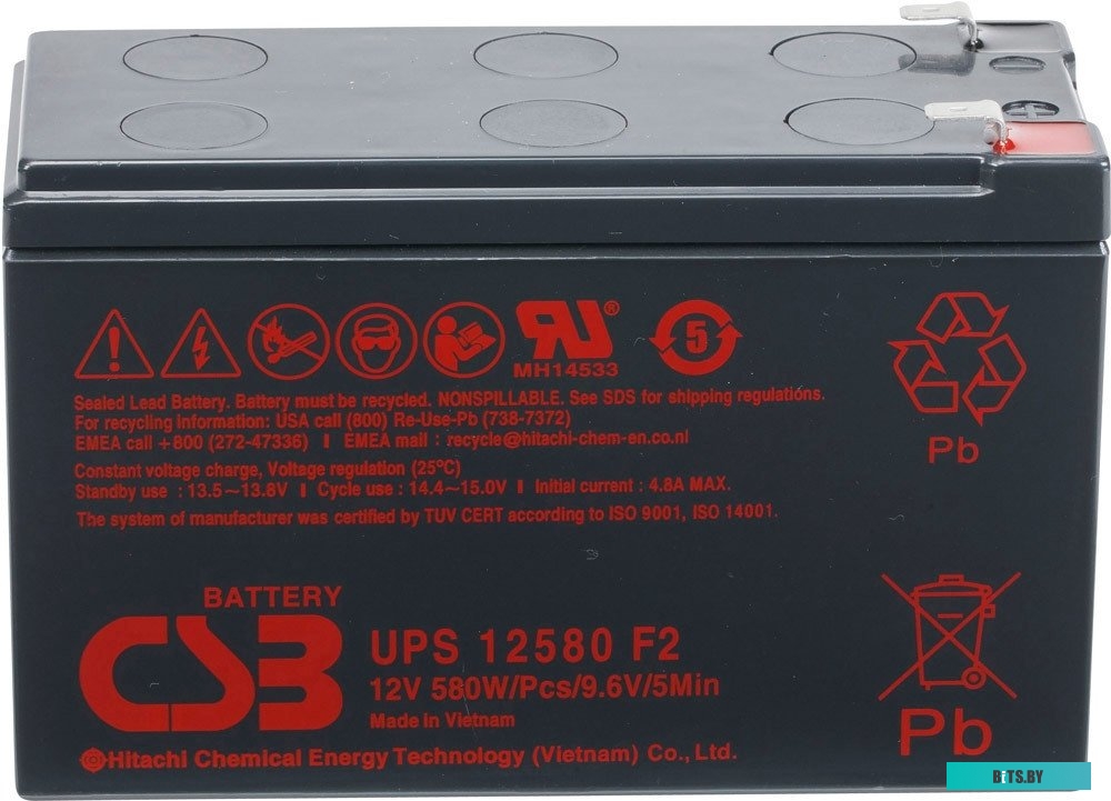 Аккумулятор для ИБП CSB Battery UPS12580 F2 (12В/10.5 А·ч) <7943>