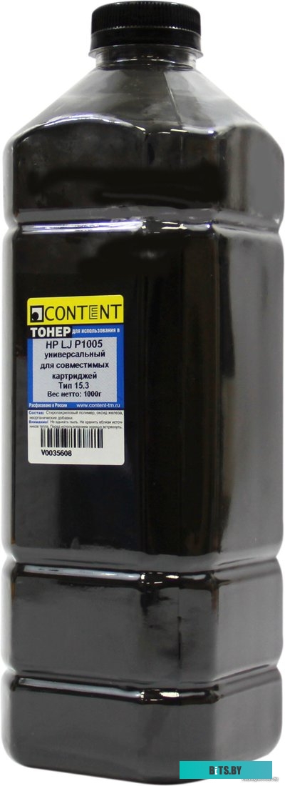 Тонер Content Универсальный для HP LJ P1005 Тип 15.3 1 кг <4010715509281>