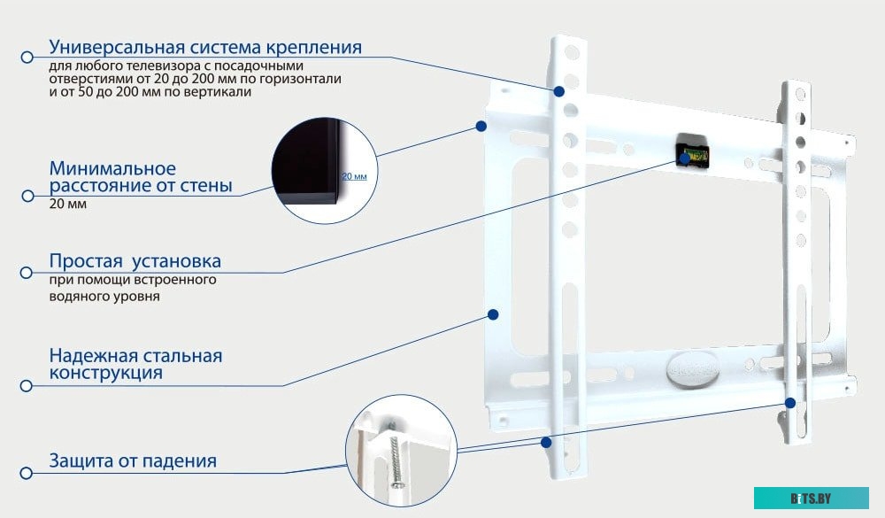 Кронштейн для телевизора Kromax IDEAL-5W (белый)