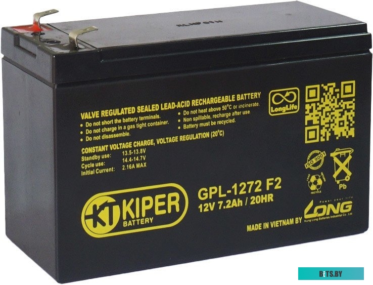 Аккумулятор для ИБП Kiper GPL-1272 F2 (12В/7.2 А·ч) <8277>