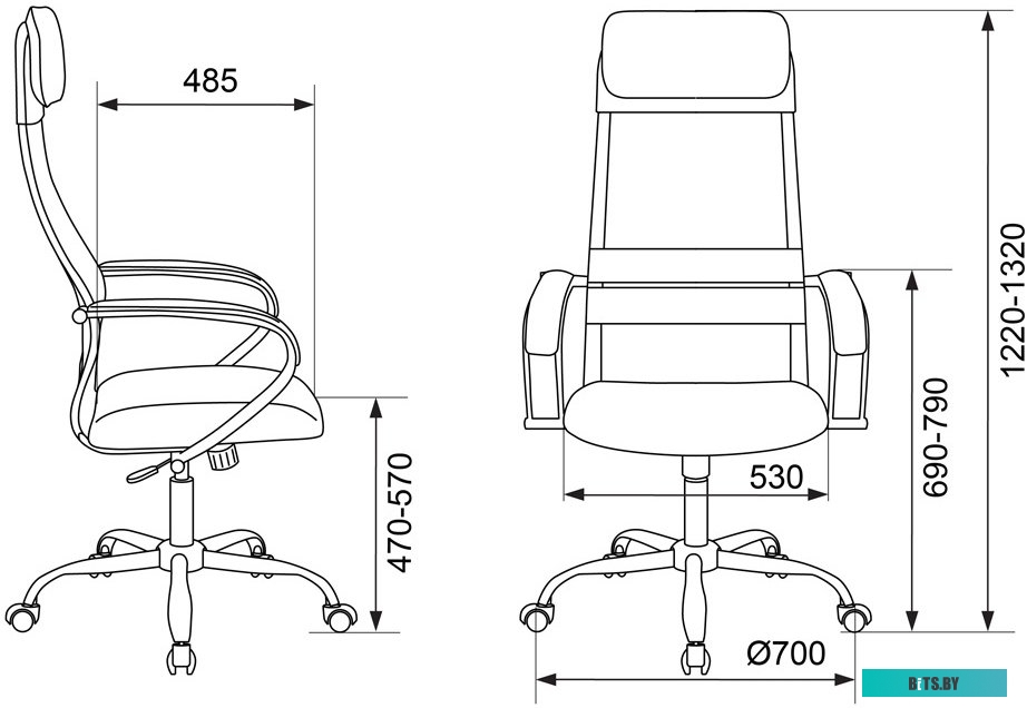 Офисное кресло (Стул) Бюрократ CH-608SL/BLACK (черный)