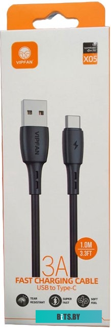Кабель Vipfan X05 USB Type-A -microUSB (1 м, черный)