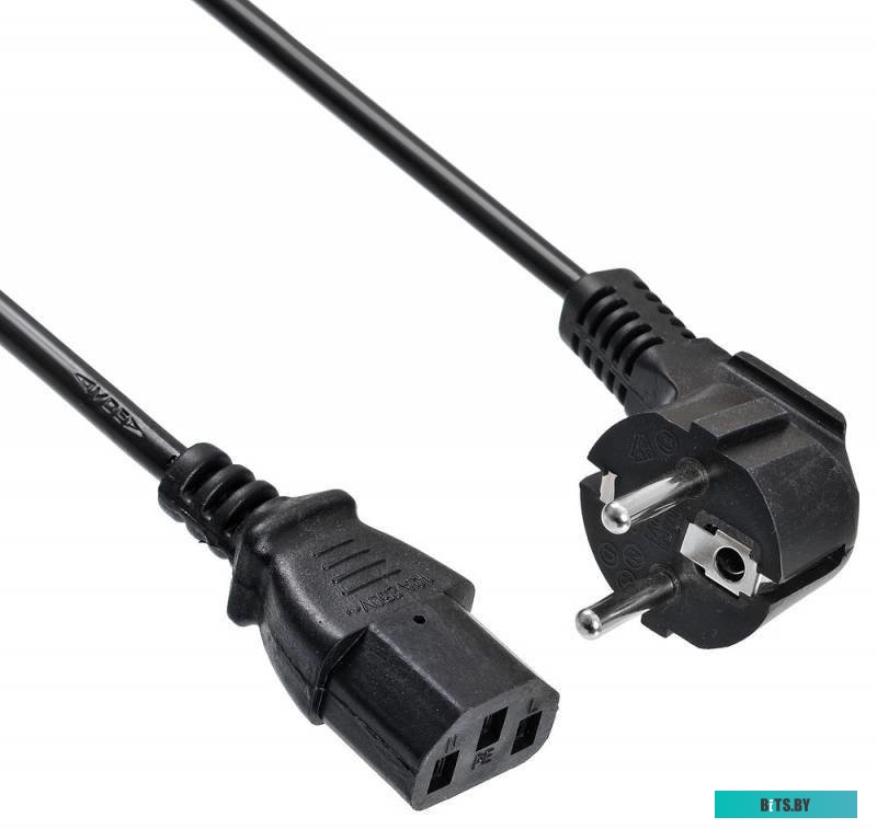 Кабель Buro AN23-1000 IEC C13 Евровилка угловой 1.8м черный