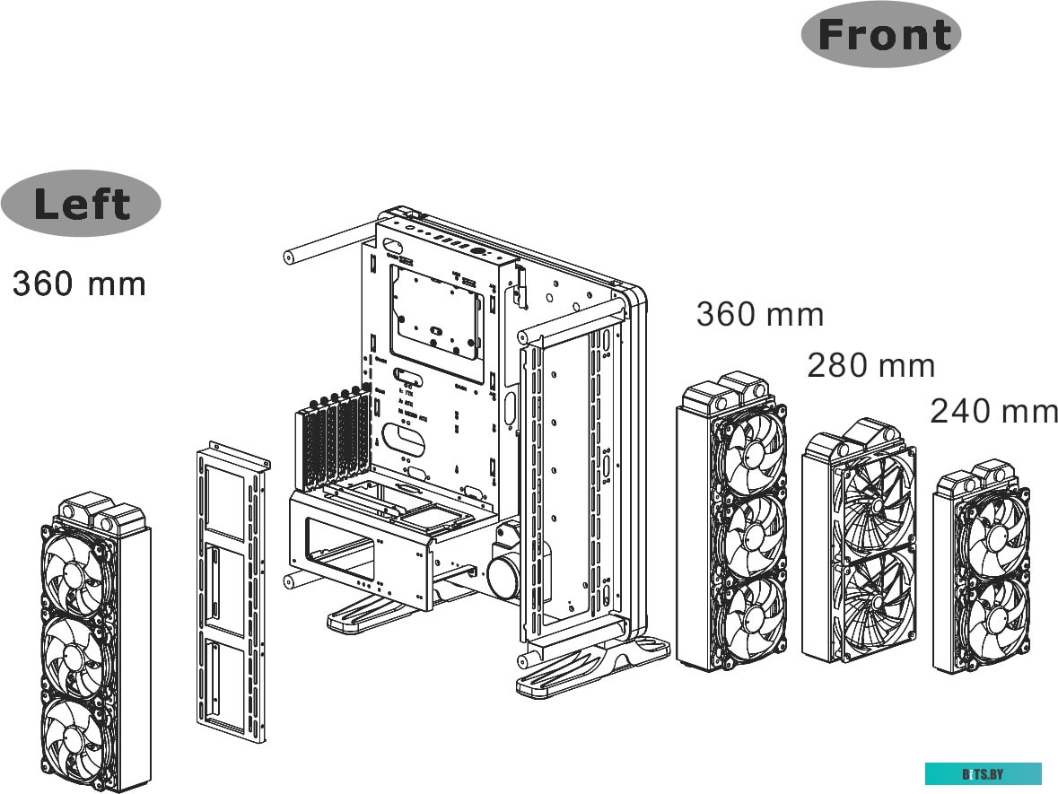 Корпус Thermaltake DistroCase 350P CA-1Q8-00M1WN-00