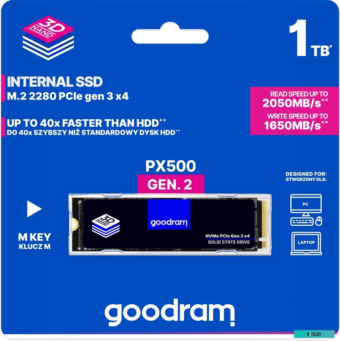 SSD Накопитель Goodram PX500 1TB SSDPR-PX500-01T-80