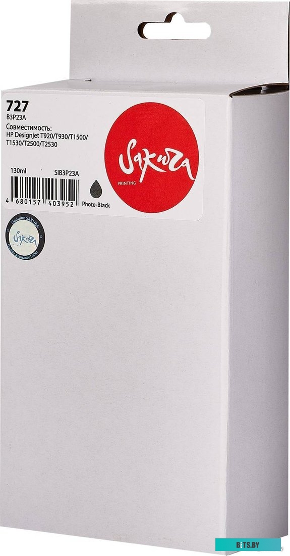 Картридж струйный Sakura B3P23A (№727 Photo Black) SIB3P23A