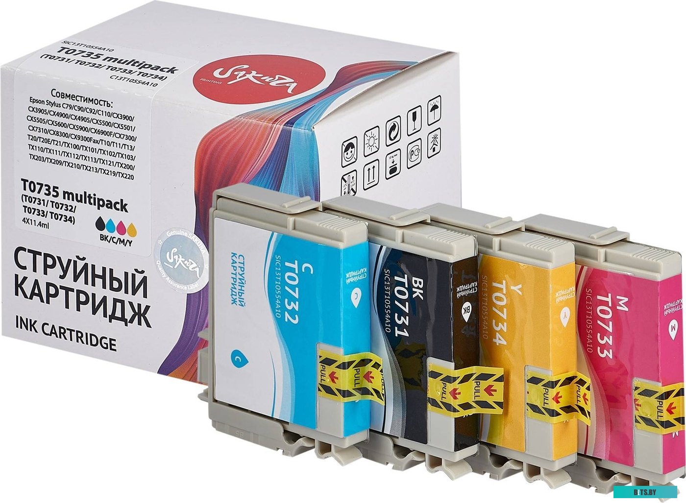 Картридж струйный Sakura C13T10554A10 (T0735) SIC13T10554A10