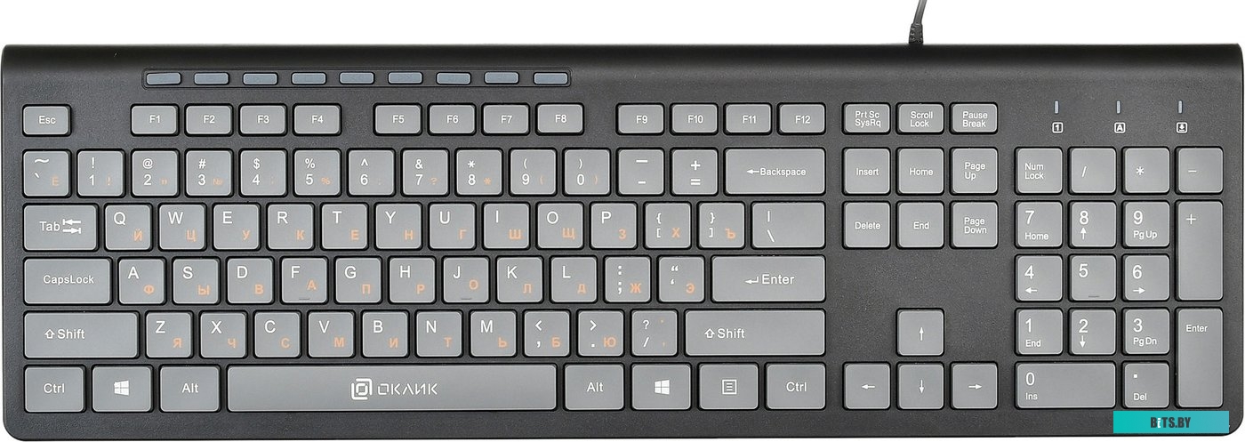 Клавиатура Oklick 480M (черный/серый) <1067199>