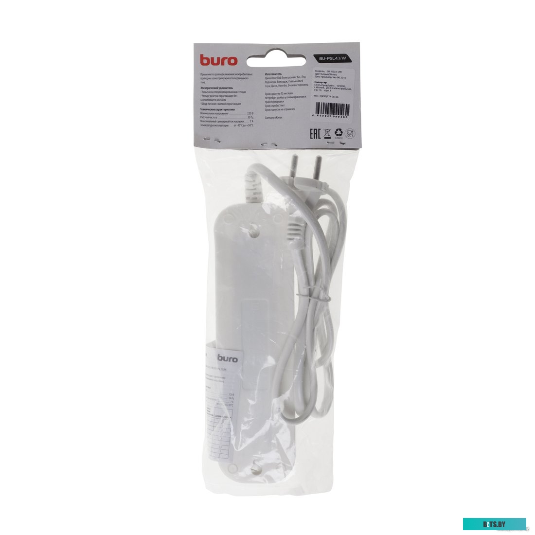 Сетевой фильтр (удлинитель) Buro BU-PSL4.1/W