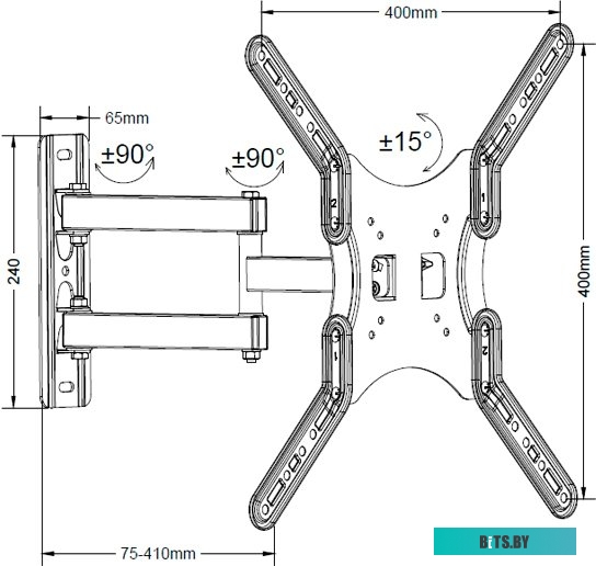 Кронштейн для телевизора MasterKron PLA17-443