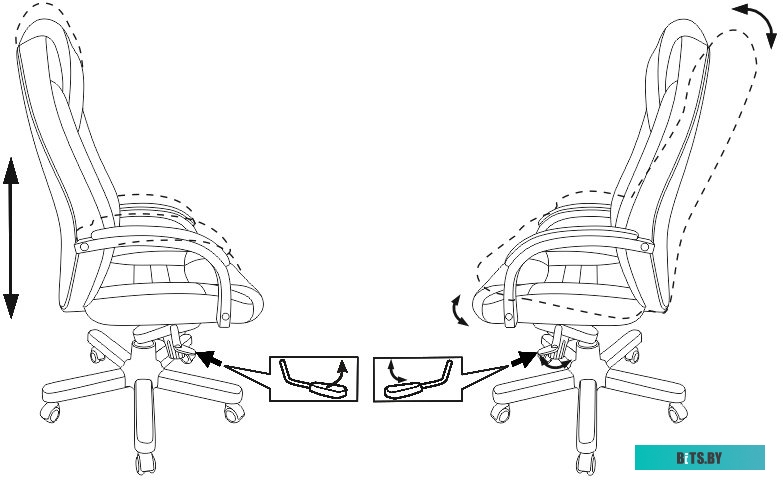 Офисное кресло (Стул) Бюрократ T-9923WALNUT (черный) <T-9923WALNUT/BLACK>