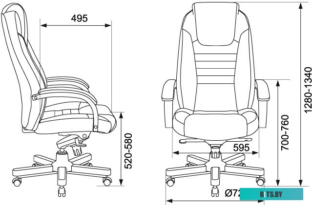 Офисное кресло (Стул) Бюрократ T-9923WALNUT (черный) <T-9923WALNUT/BLACK>