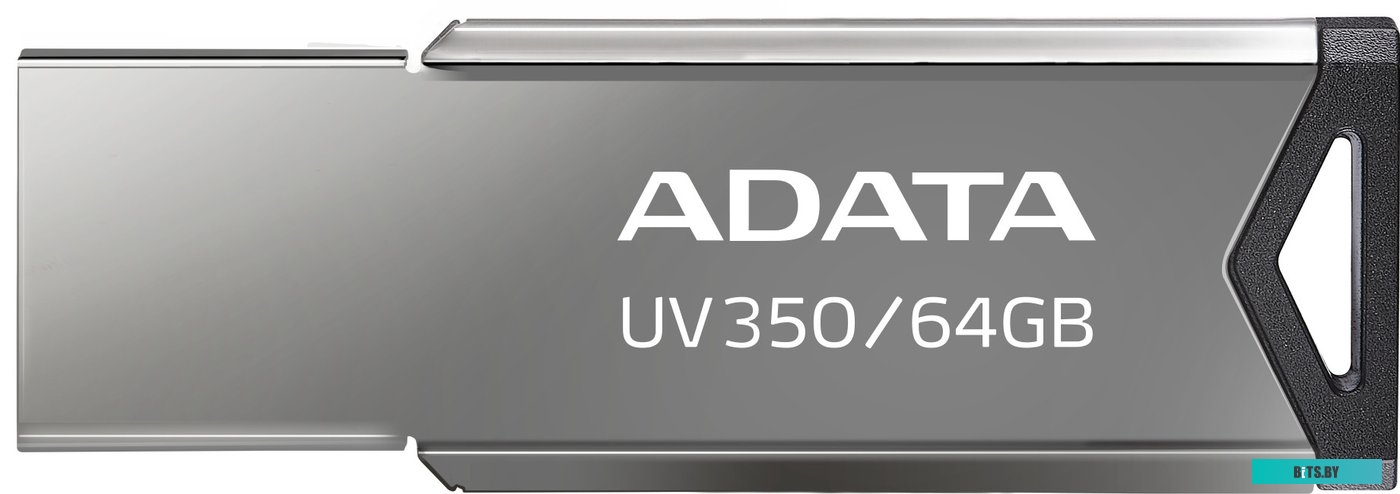 USB накопитель (Флешка) ADATA UV350 64GB (серебристый) <AUV350-64G-RBK>