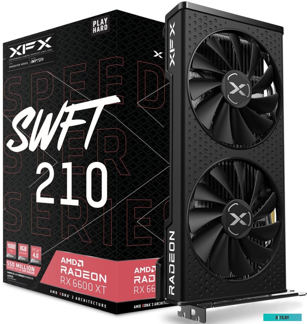 Видеокарта XFX Speedster SWFT 210 Radeon RX 6600 XT 8GB GDDR6 <RX-66XT8DFDQ>