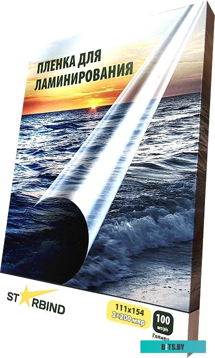 Пленка для ламинирования Starbind глянцевая A6 200 мкм 100 шт <PL111154G200SB>