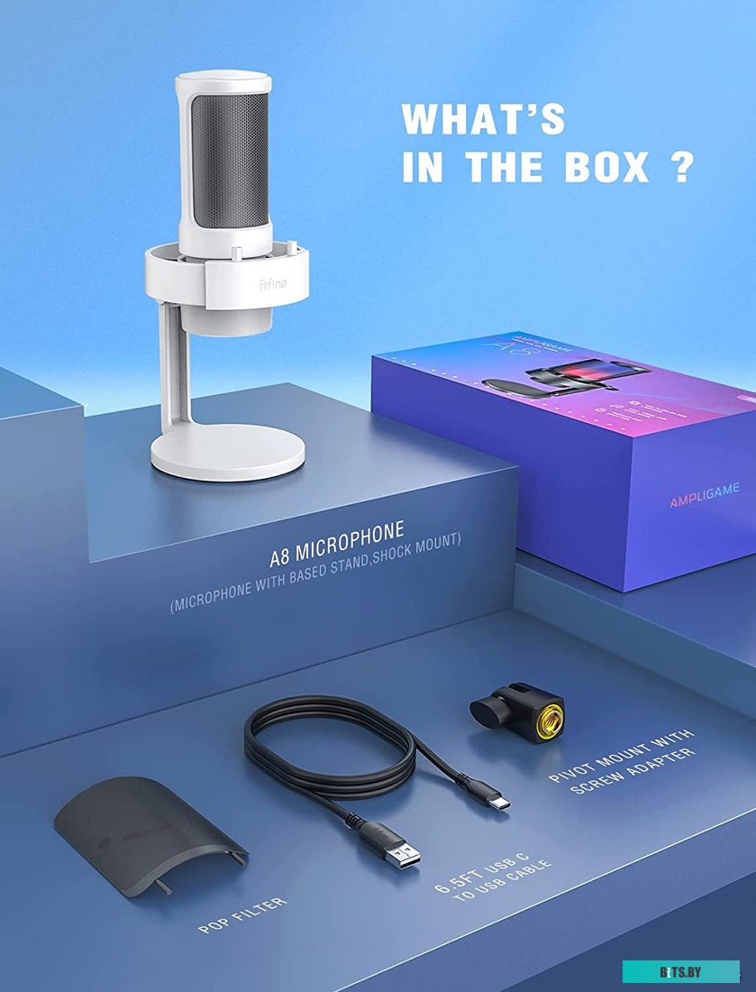 Микрофон FIFINE A8 (белый) <A8W>