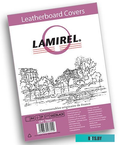 Картонная обложка для переплета Lamirel Delta А4 230 г/м2 100 шт LA-78687 (черный)