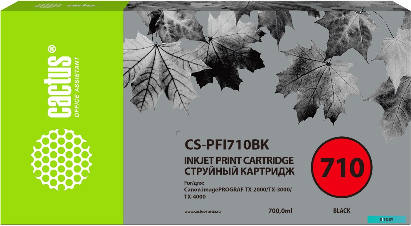 Картридж CACTUS CS-PFI710BK (аналог Canon PFI-710 BK)