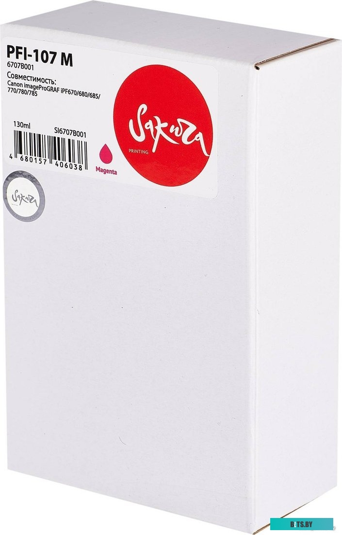 Струйный картридж Sakura 6707B001 (PFI-107 M) SI6707B001.