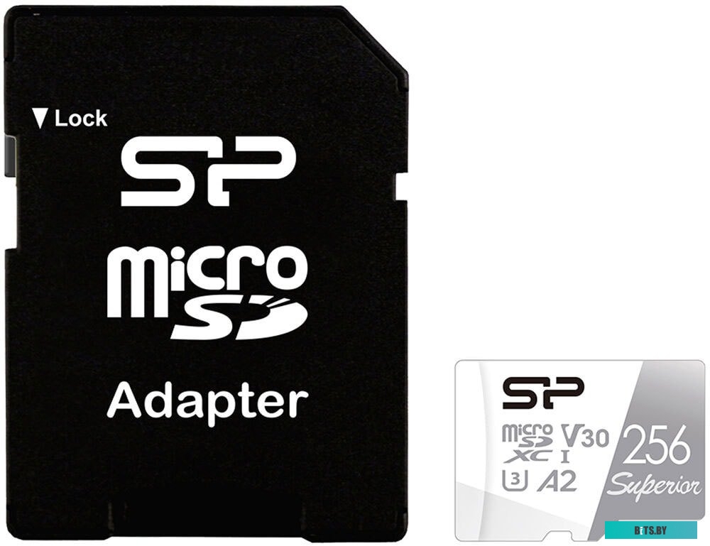 Карта памяти Silicon Power Superior microSDXC SP256GBSTXDA2V20SP 256GB (с адаптером)
