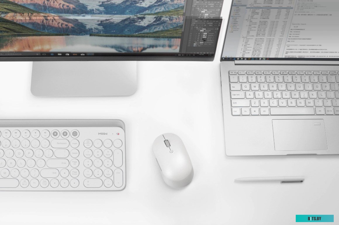 Мышь Xiaomi Mi Dual Mode Wireless Mouse Silent Edition WXSMSBMW02 (белый)