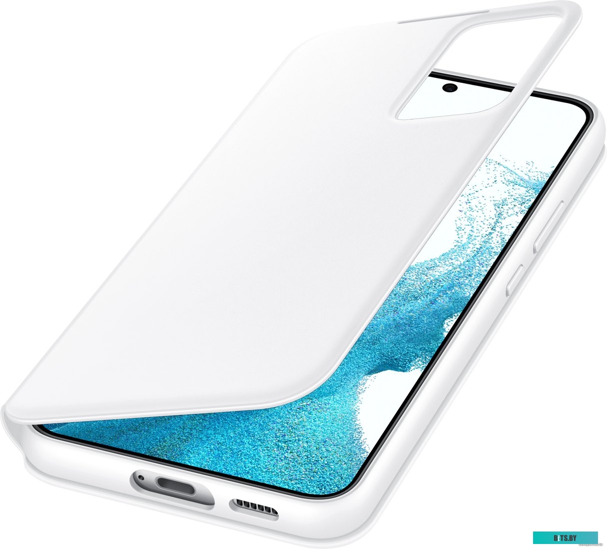 Чехол для телефона Samsung Smart Clear View Cover для S22+ (белый) <EF-ZS906CWEGRU>