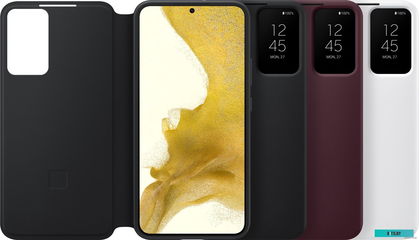 Чехол для телефона Samsung Smart Clear View Cover для S22+ (белый) <EF-ZS906CWEGRU>