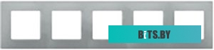 Рамка Legrand Etika 5 постов (алюминий) <672555>
