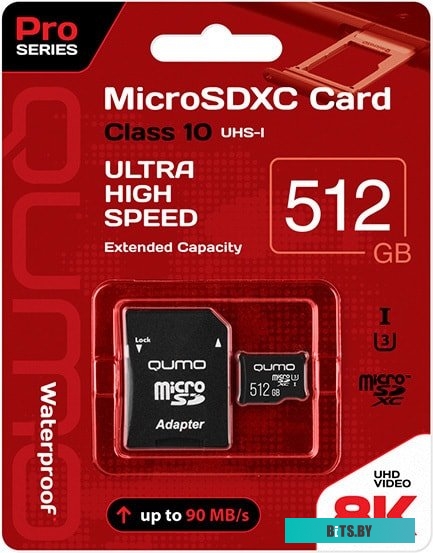 Карта памяти Qumo microSDXC QM512GMICSDXC10U3 512GB