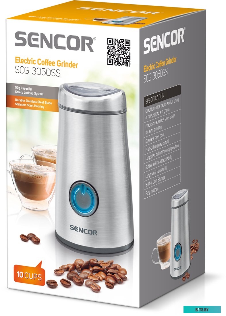 Электрическая кофемолка Sencor SCG 3050SS