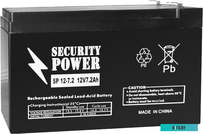 Аккумулятор для ИБП Security power SP 12-7.2 F2 (12В/7.2 А·ч) <8495>