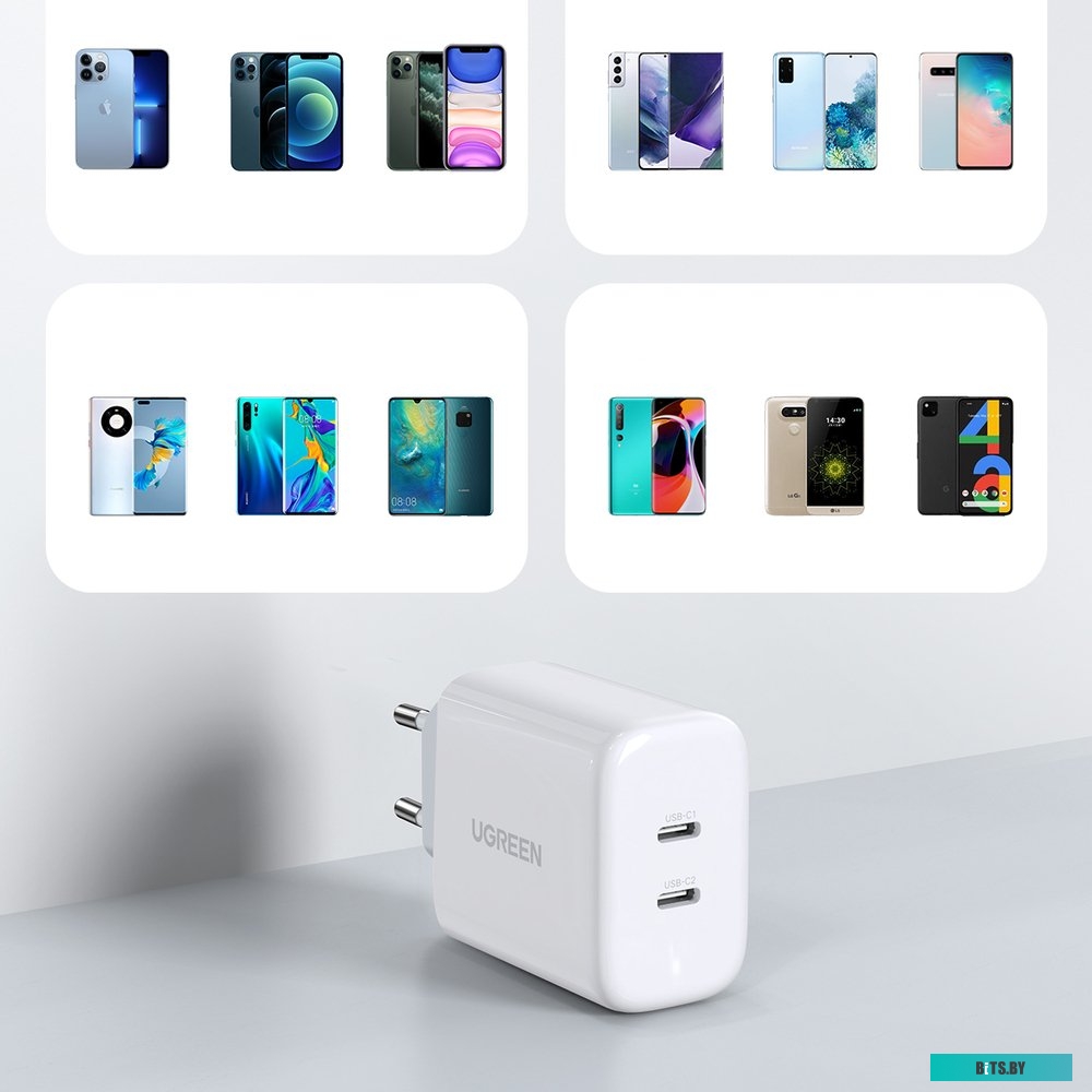 Сетевое зарядное Ugreen CD243 10343 (белый)