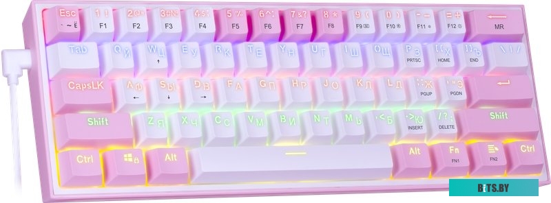 Клавиатура Redragon Fizz (розоый/белый) <70672>