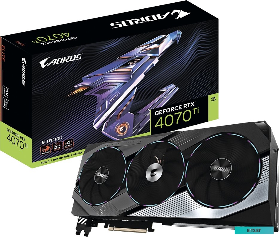 Видеокарта Gigabyte Aorus GeForce RTX 4070 Ti Elite 12G GV-N407TAORUS E-12GD