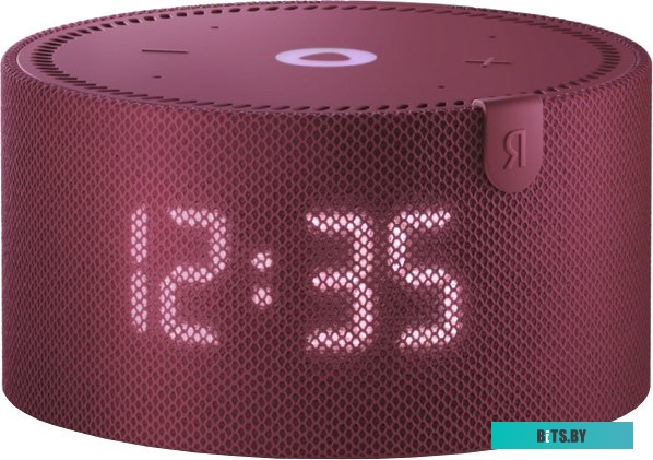 Умная колонка Яндекс Станция Мини 2 с часами (красный гранат) <YNDX-00020R>