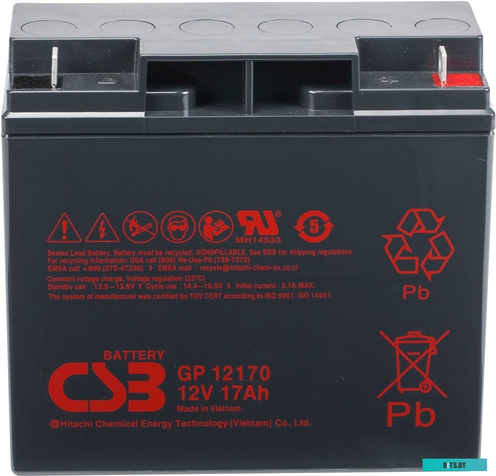 Аккумулятор для ИБП CSB Battery GP12170 (12В/17 А·ч) <2002>