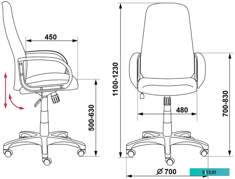 Офисное кресло (Стул) Бюрократ CH-808AXSN/G (темно-серый)