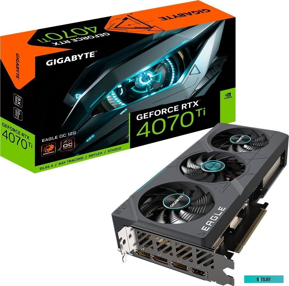 Видеокарта Gigabyte GeForce RTX 4070 Ti 12Gb GDDR6X <GV-N407TEAGLE OC-12GD>
