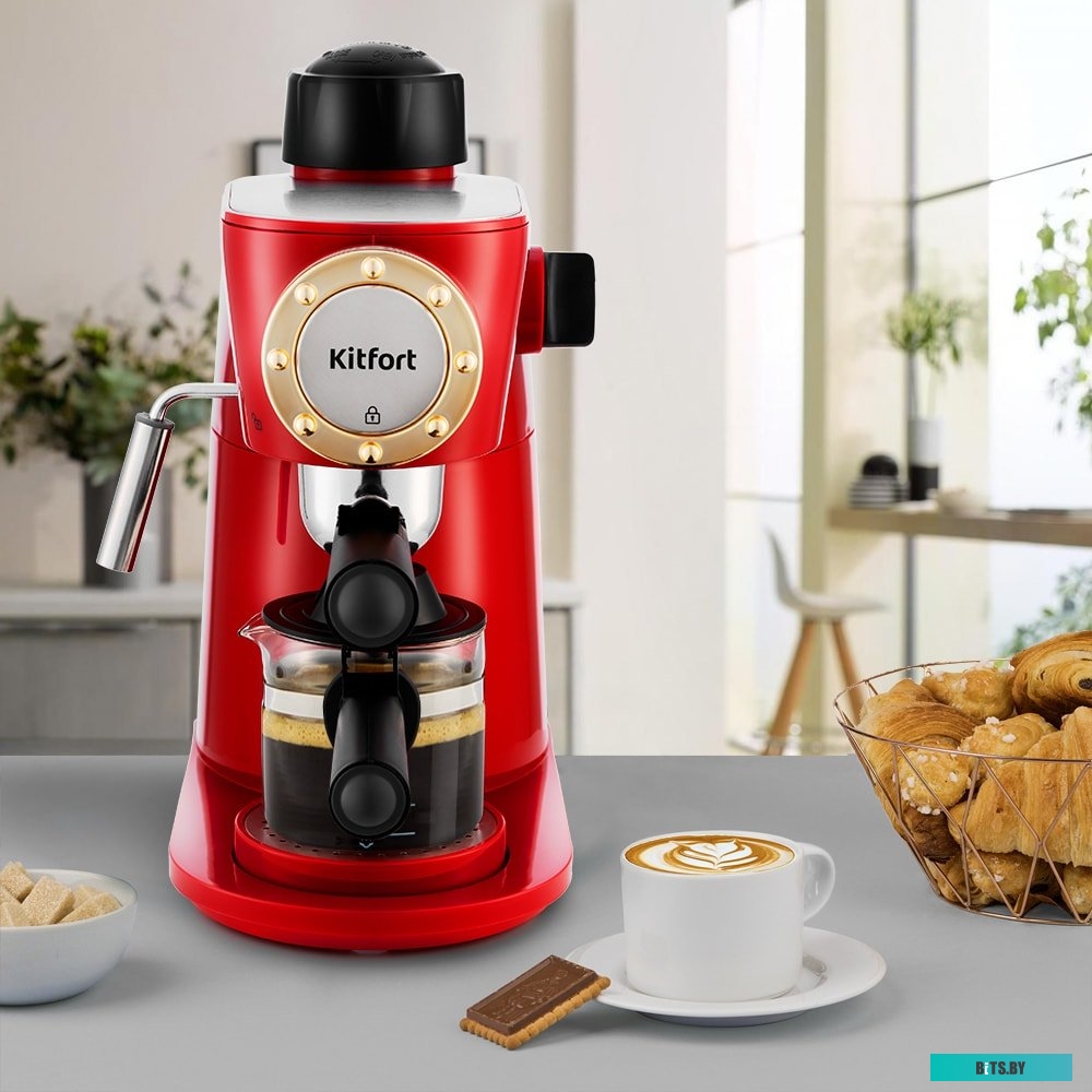 Рожковая бойлерная кофеварка Kitfort KT-756