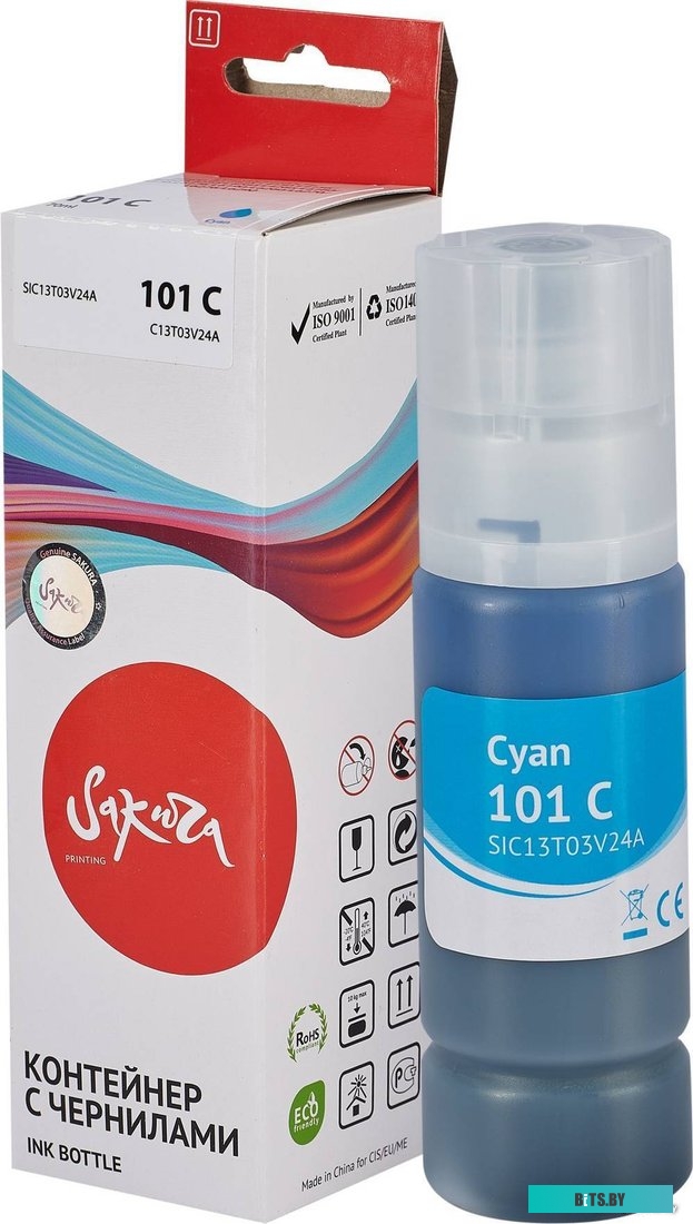 Чернила Sakura Printing SIC13T03V24A (аналог Epson 101 C)