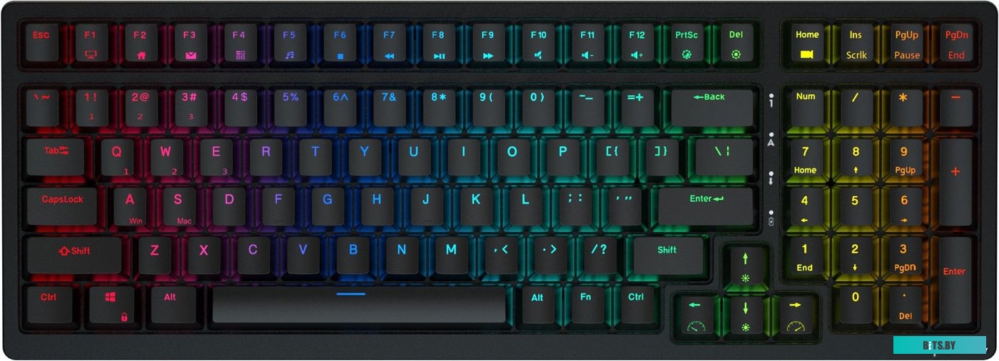 Клавиатура Royal Kludge RK98 RGB (черный, RK Brown)