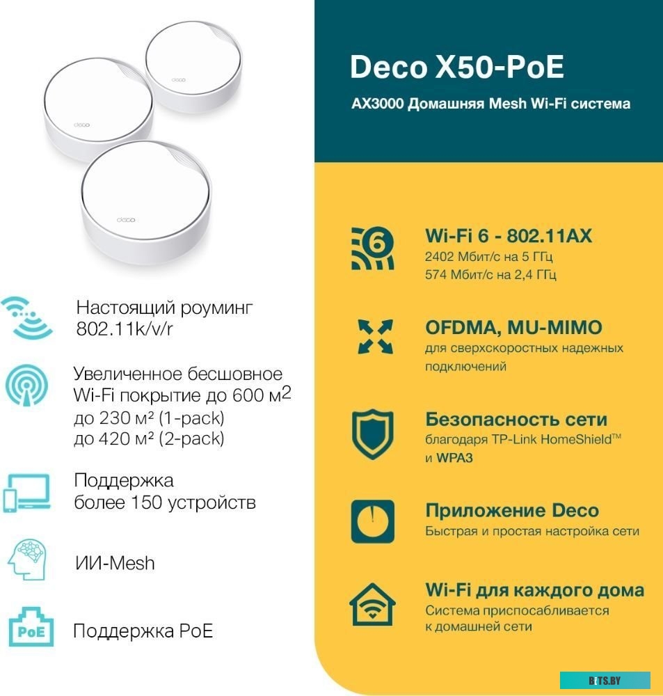 Wi-Fi система TP-Link Deco X50 (2 шт)