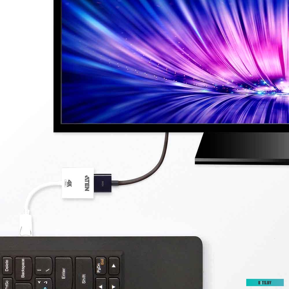 Адаптер Aten HDMI - DVI VC986B (белый)
